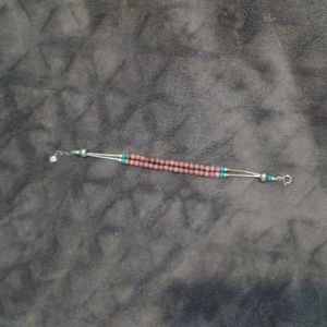 Rhodonite and Turquoise bracelet.       7 1/4, 7 3/4, 8 1/4 inches long.Sterling